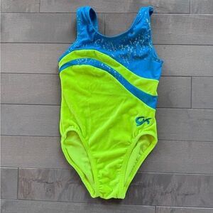 GK Girls Leotard - Blue and Green